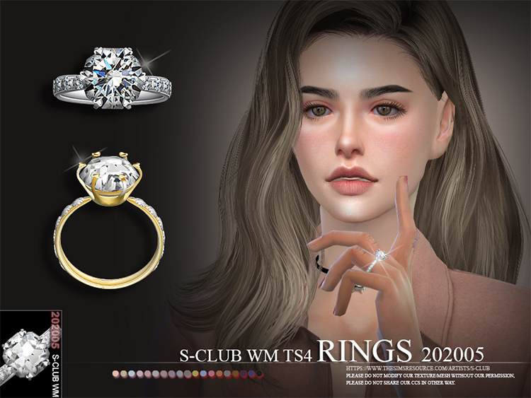 S-Club Custom Cc - Sims 4 Beautiful Girl Ring