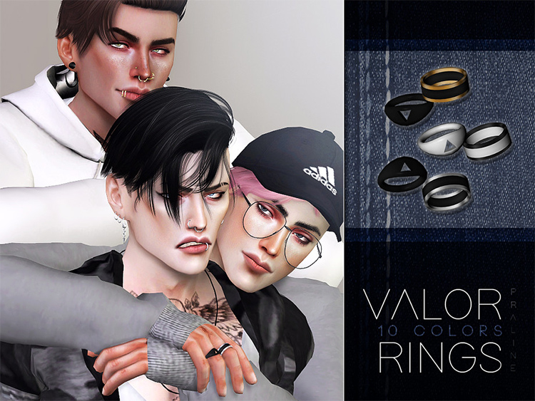 Colorful Valor Rings For Guys - Ts4 Cc