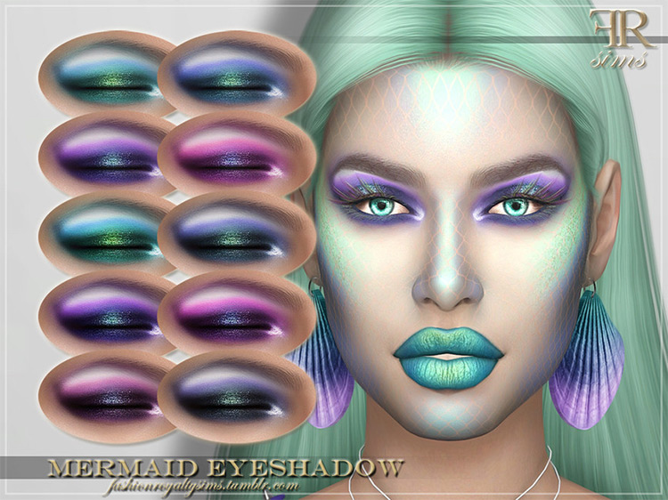 Mermaid Eyeshadow Sims 4 Cc Screenshot