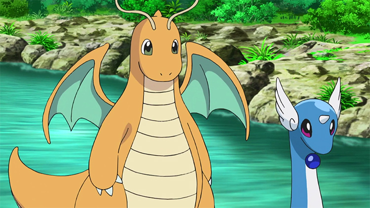 Dragonite With Dragonair - Pokemon Anime